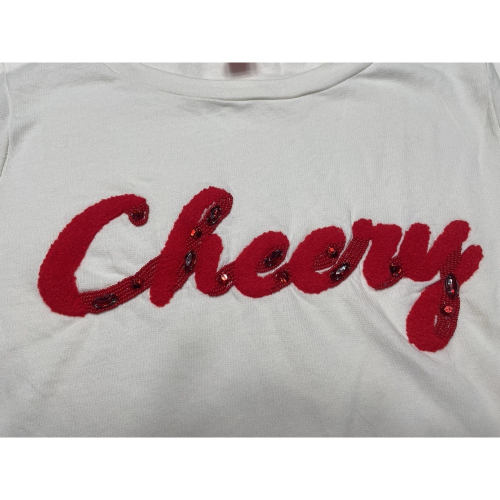 Lilly Pulitzer Rami Jeweled "Cheery" Holiday‎ Cozy Crewneck Sweater S - Picture 2 of 7